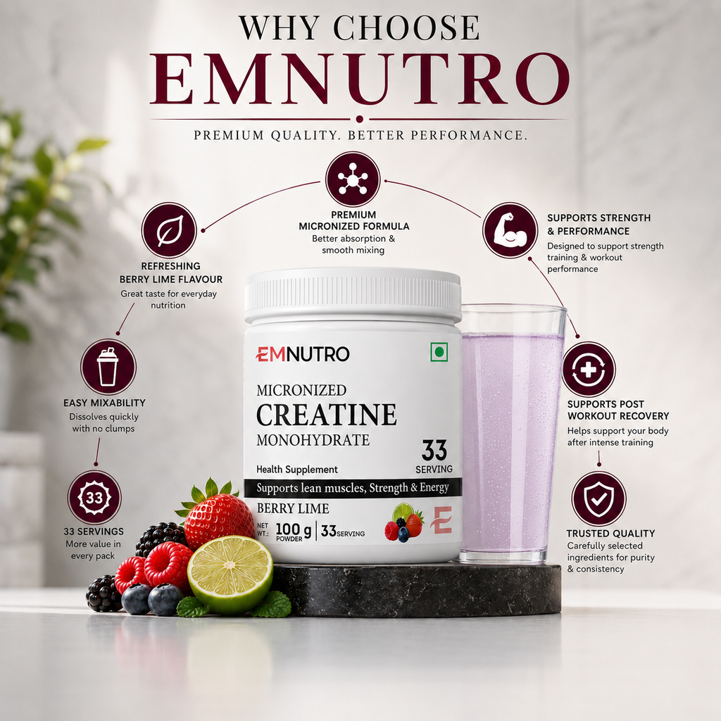 Creatine Monohydrate Micronized Powder, Berry Lime , Flavour, 100 g
