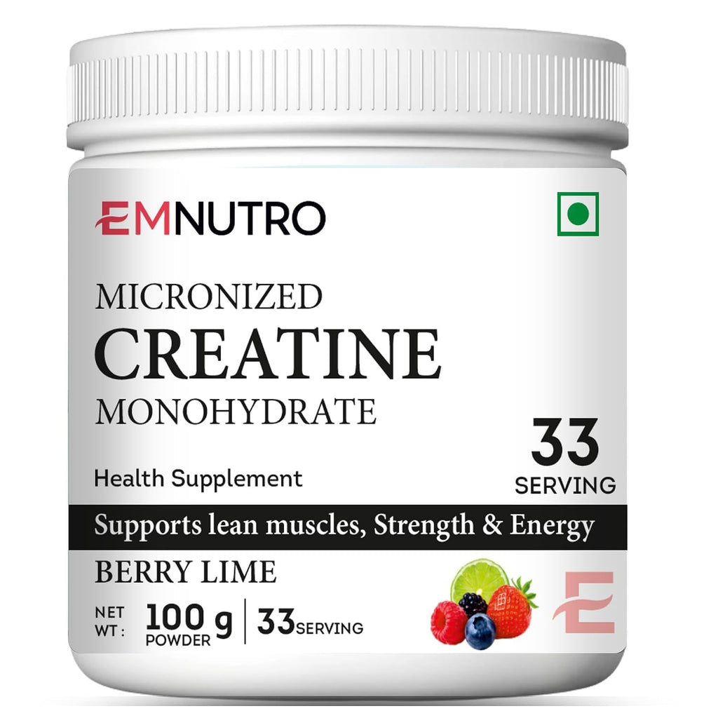 Creatine Monohydrate Micronized Powder, Berry Lime Flavour, 100 g