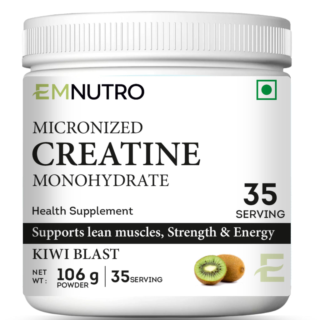 Creatine Monohydrate Micronized Powder, Kiwi Blast Flavour, 106 g