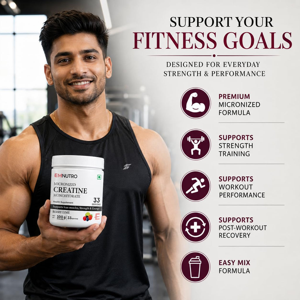 Creatine Monohydrate Micronized Powder, Berry Lime Flavour, 100 g