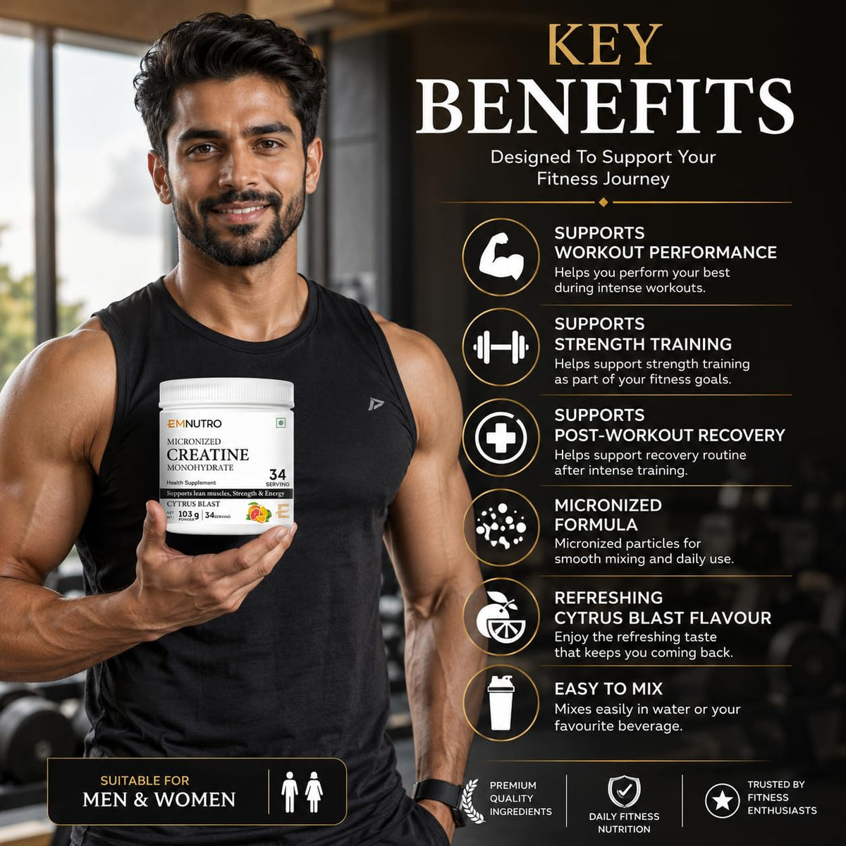 Creatine Monohydrate Micronized Powder, Berry Lime Flavour, 100 g