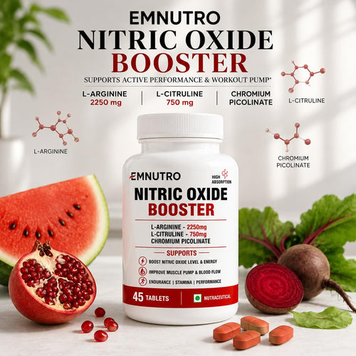 Nitric Oxide Booster Tablets with L-Arginine 2250mg, L-Citrulline 750mg & Chromium Picolinate