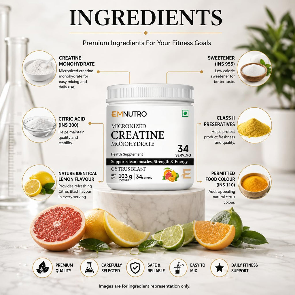 Creatine Monohydrate Micronized Powder, Berry Lime Flavour, 100 g