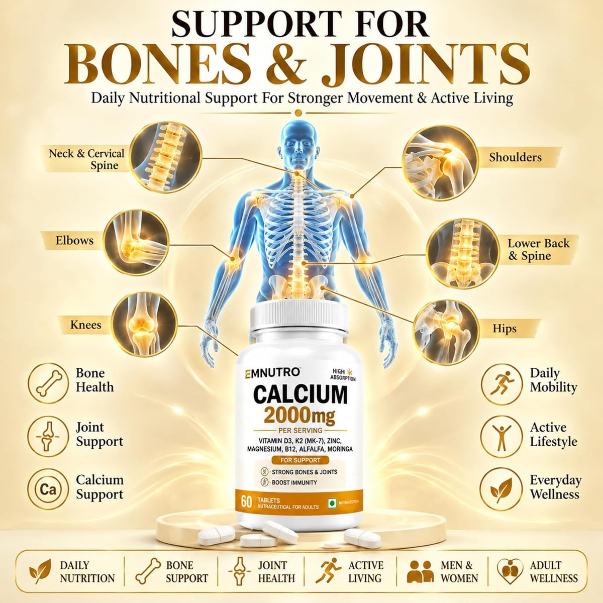 Calcium 2000 mg Per Serving Tablets