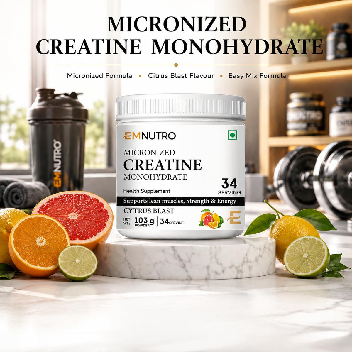 Creatine Monohydrate Micronized Powder, Berry Lime Flavour, 100 g