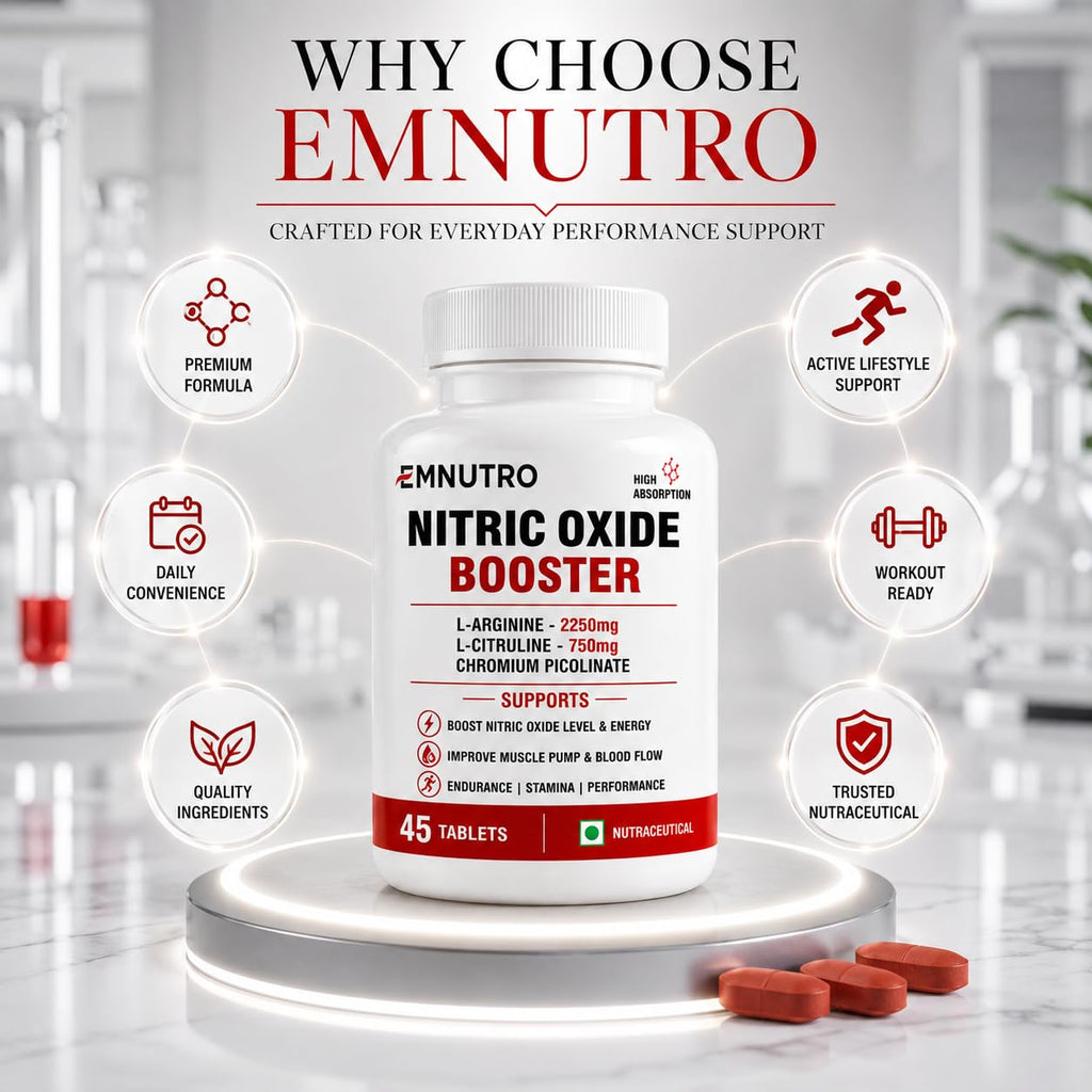 Nitric Oxide Booster Tablets with L-Arginine 2250mg, L-Citrulline 750mg & Chromium Picolinate