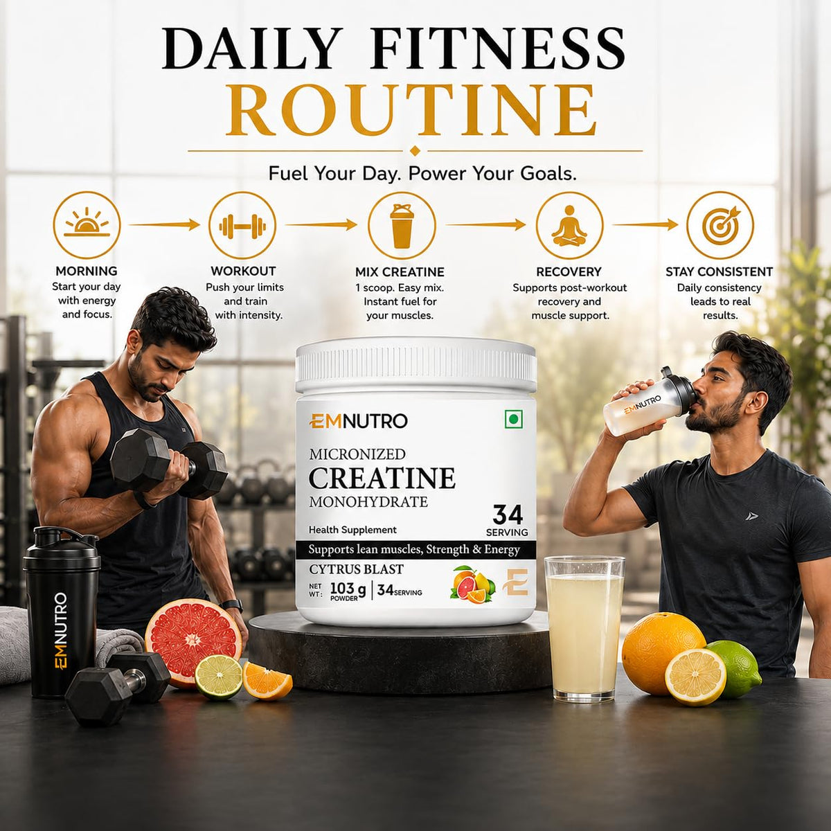 Creatine Monohydrate Micronized Powder, Berry Lime Flavour, 100 g
