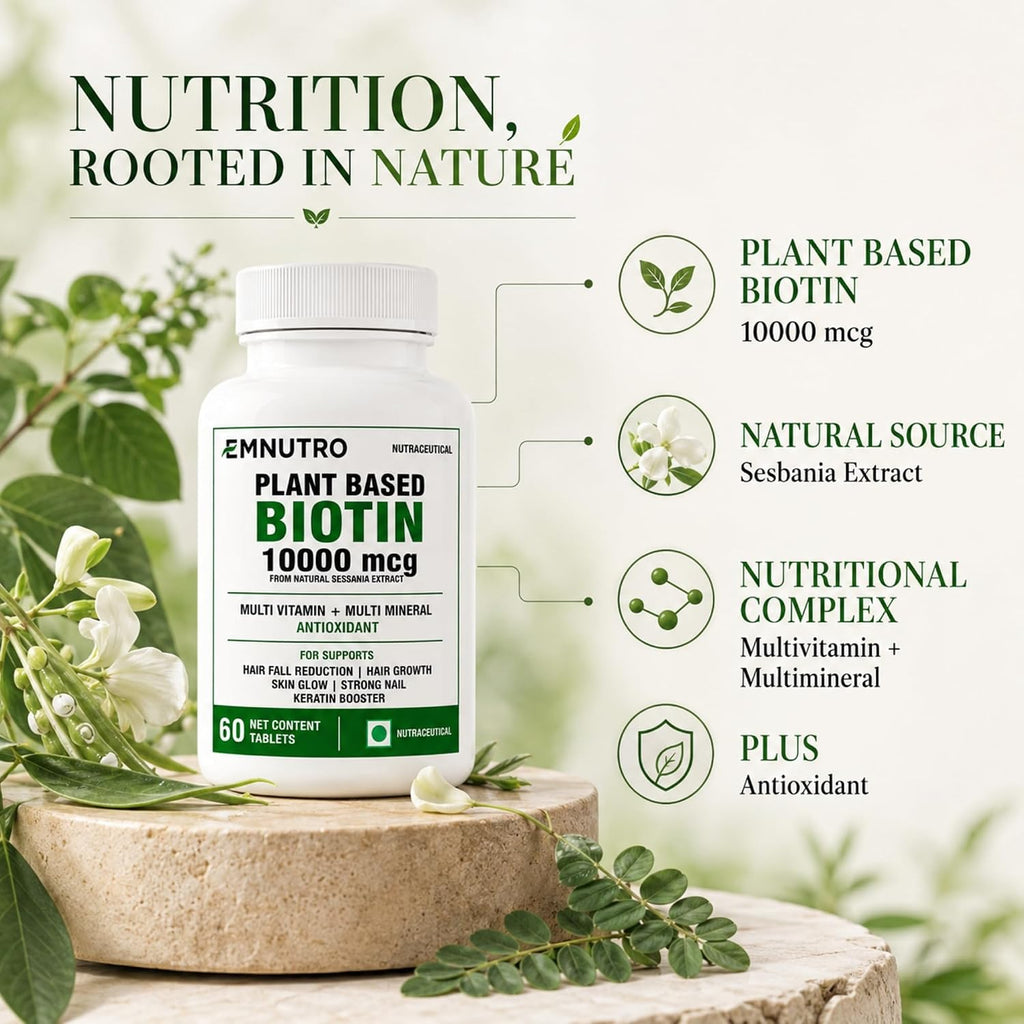 Plant Based Biotin Tablets for Adults