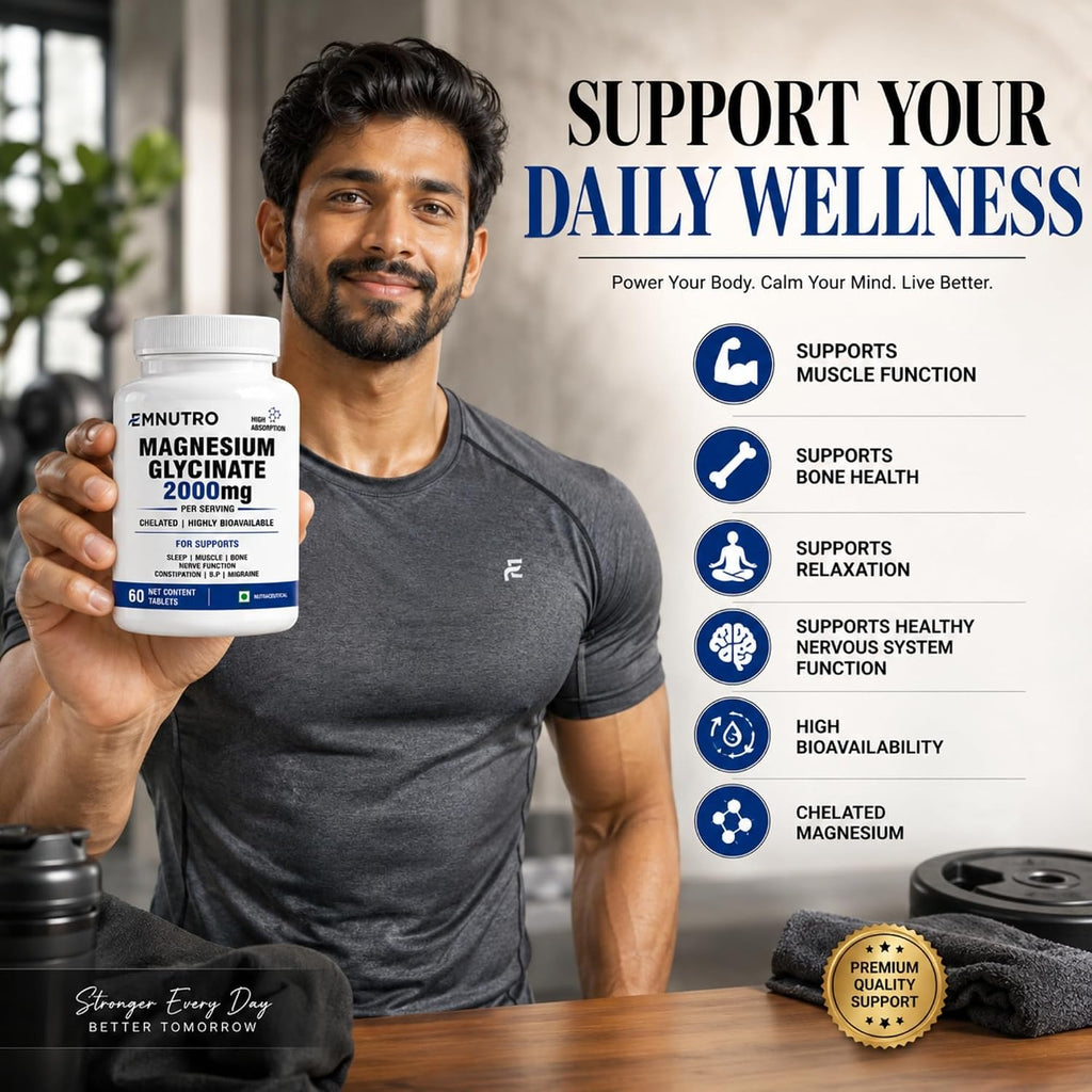 Magnesium Glycinate 2000mg Per Serving Tablets