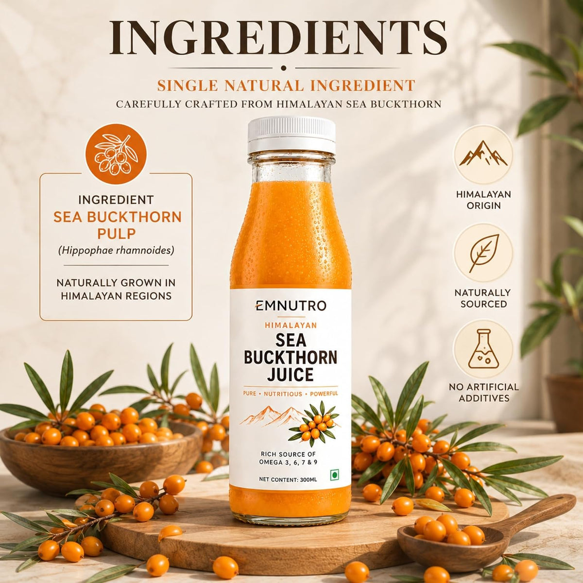 Sea Buckthorn Juice - 300 ML (PACK OF 1)