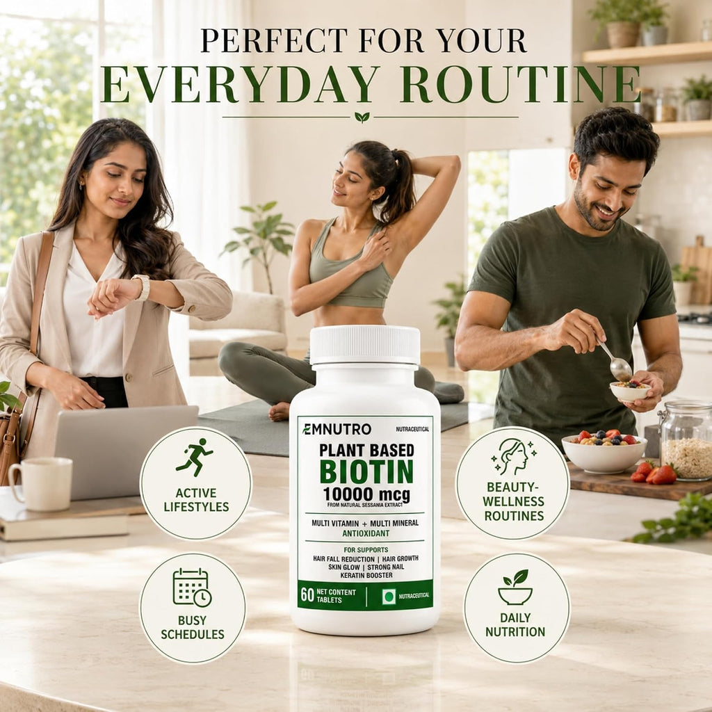 Plant Based Biotin Tablets for Adults