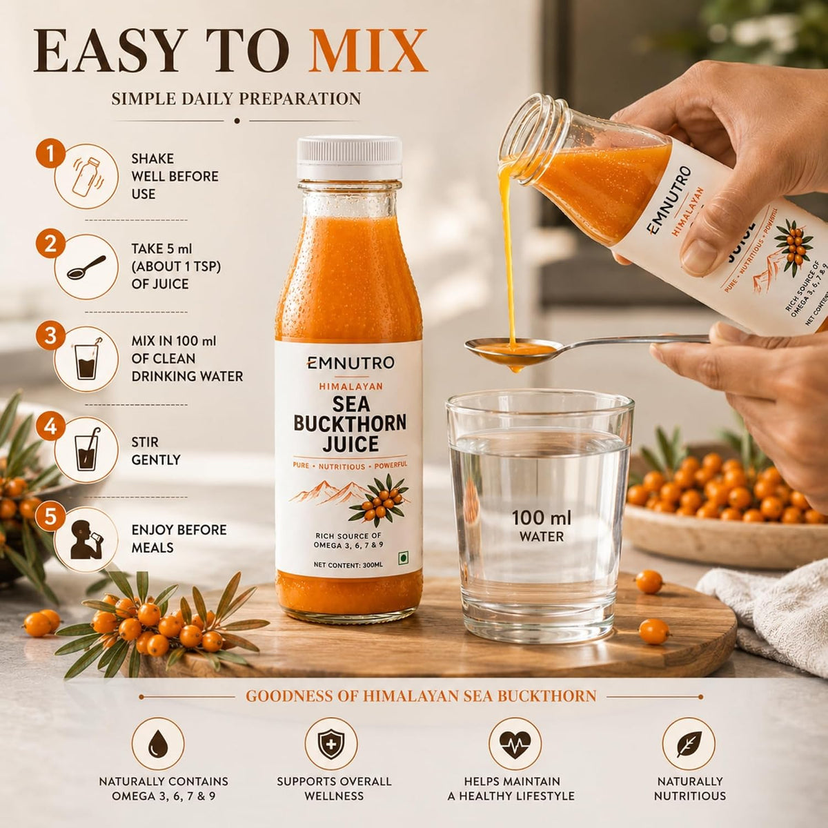 Sea Buckthorn Juice - 300 ML (PACK OF 1)