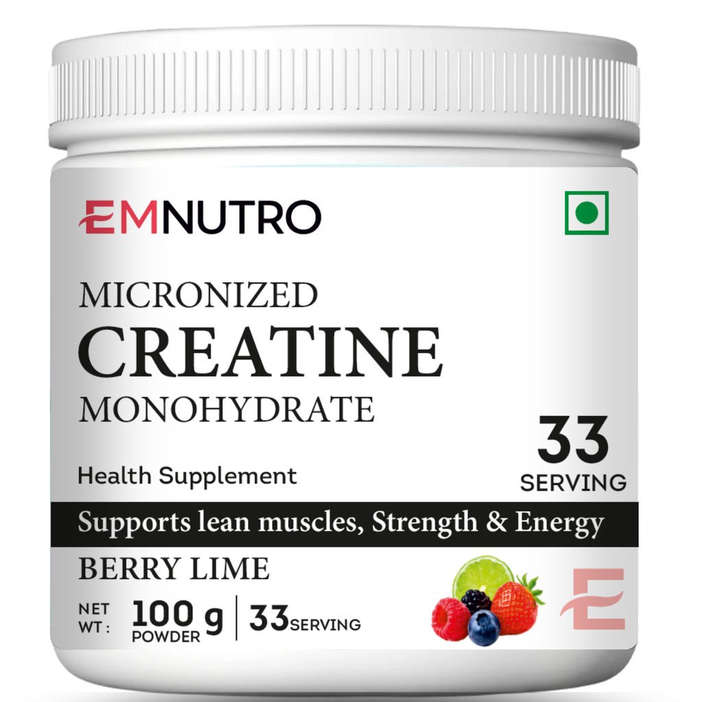 Creatine Monohydrate Micronized Powder, Berry Lime , Flavour, 100 g
